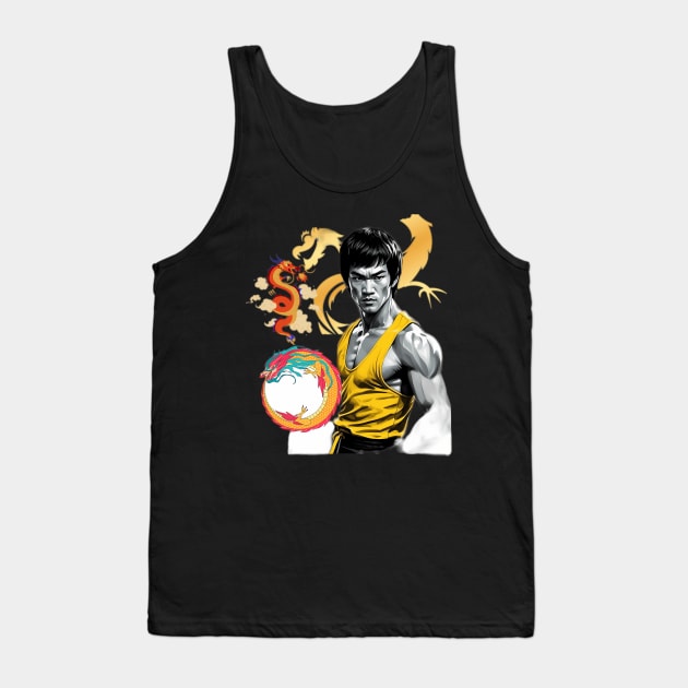 Vintage Movie Bruce Jeet Kune Do Be Water Lee Tank Top by Garmentcrooks